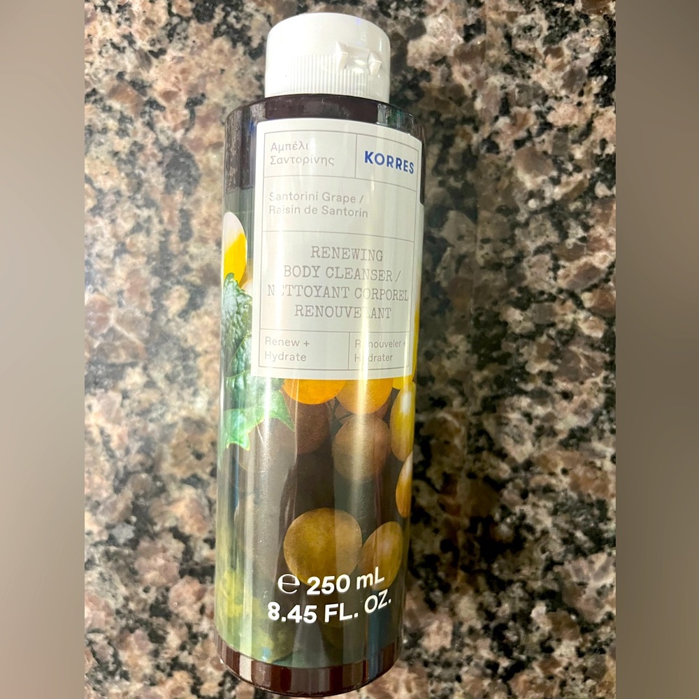 Korres Santorini Grape Renewing Body Cleanser Renew + Hydrate 8.45 fl oz sealed